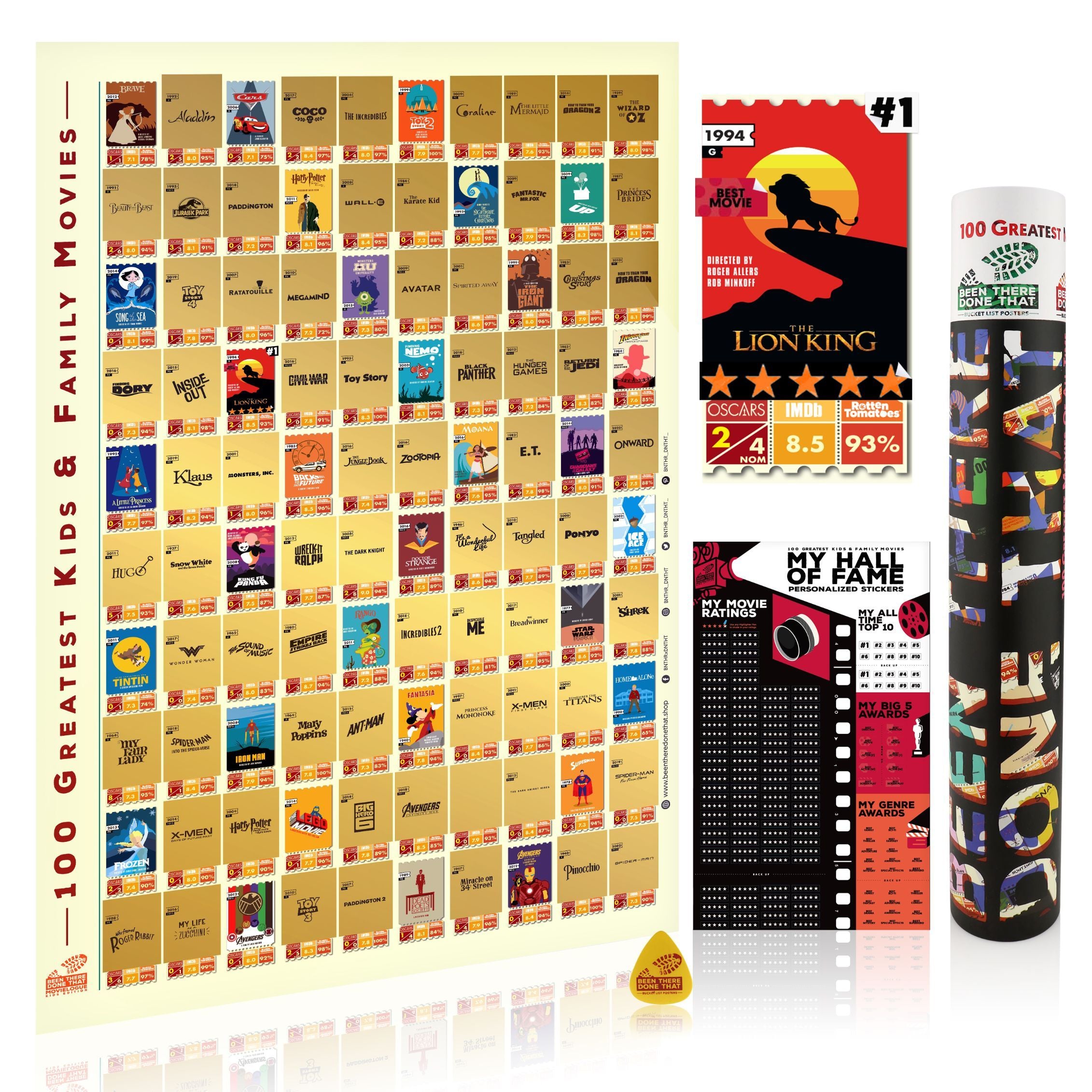 100 Movie Scratch Off Poster Must To See Movies Top Films Of All Time  Bucket List